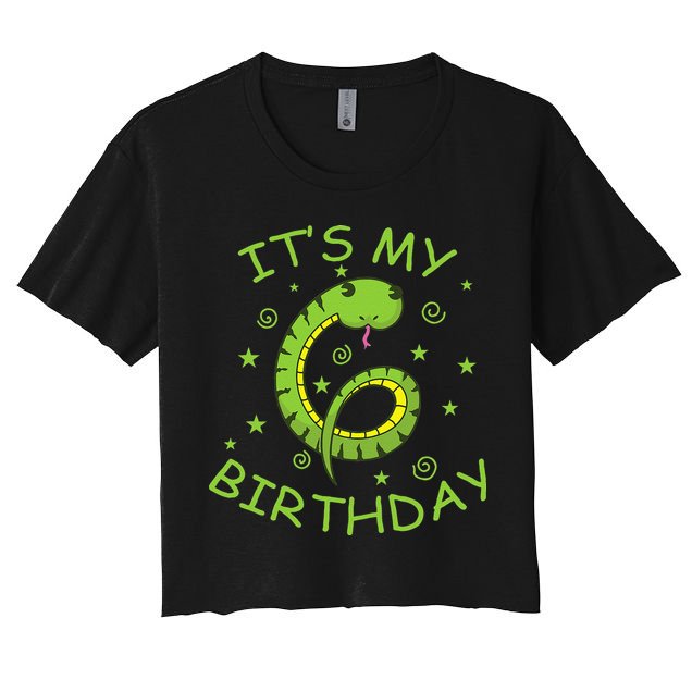 6th Birthday Snake As Number Child Crop Top