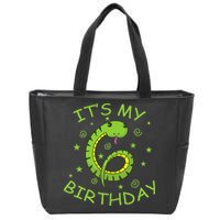 6th Birthday Snake As Number Child Zip Tote Bag