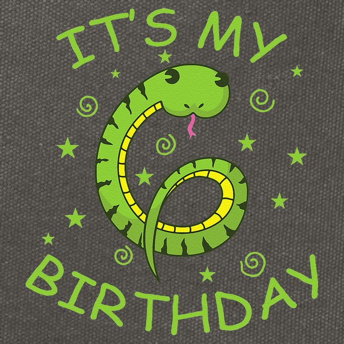6th Birthday Snake As Number Child Cotton Canvas Backpack
