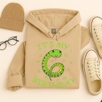 6th Birthday Snake As Number Child Hoodie