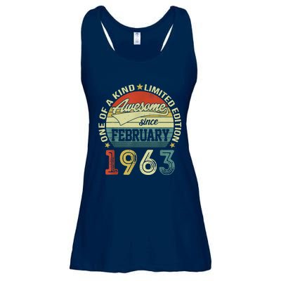 60th Birthday Tees 60 Year Old Awesome Since February 1963 Ladies Essential Flowy Tank