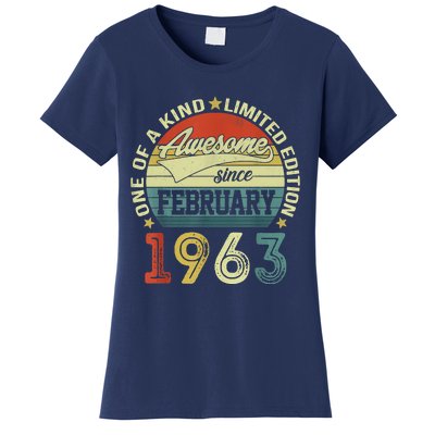 60th Birthday Tees 60 Year Old Awesome Since February 1963 Women's T-Shirt