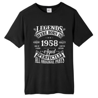 65th Birthday Tee Vintage Legends Born In 1958 65 Years Old Tall Fusion ChromaSoft Performance T-Shirt