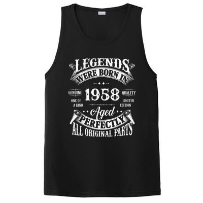 65th Birthday Tee Vintage Legends Born In 1958 65 Years Old PosiCharge Competitor Tank