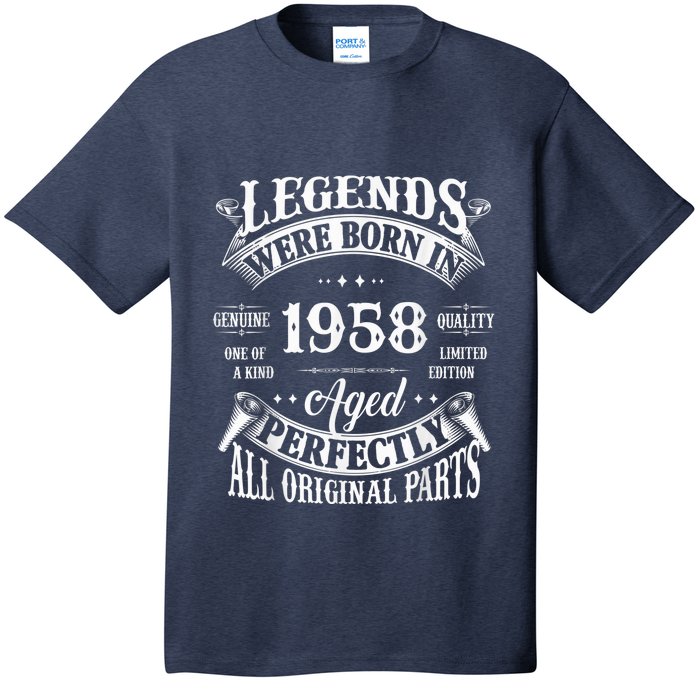 65th Birthday Tee Vintage Legends Born In 1958 65 Years Old T-Shirt