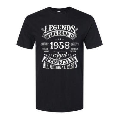 65th Birthday Tee Vintage Legends Born In 1958 65 Years Old Softstyle CVC T-Shirt