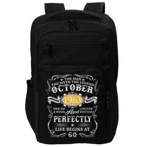 60th Birthday Tees 60 Yrs Old Man Myth Legend October 1963 Impact Tech Backpack