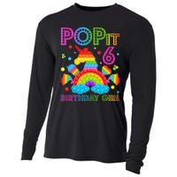 6th Birthday Unicorn Fidget Pop It Birthday 6 Year Old Cooling Performance Long Sleeve Crew