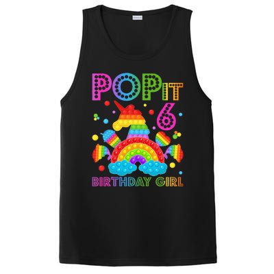 6th Birthday Unicorn Fidget Pop It Birthday 6 Year Old PosiCharge Competitor Tank