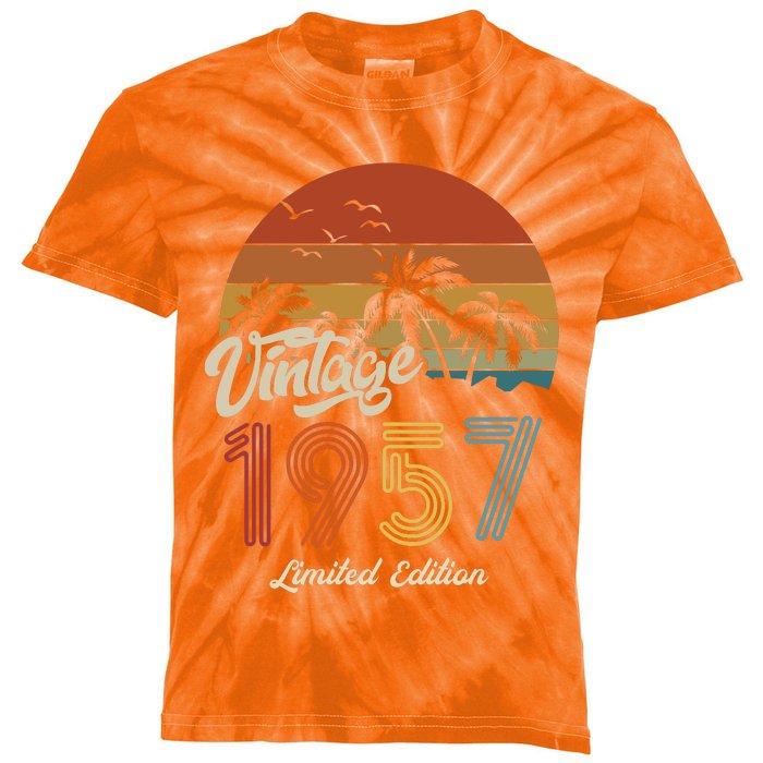 66th Birthday Vintage Limited Edition 1957 Kids Tie-Dye T-Shirt