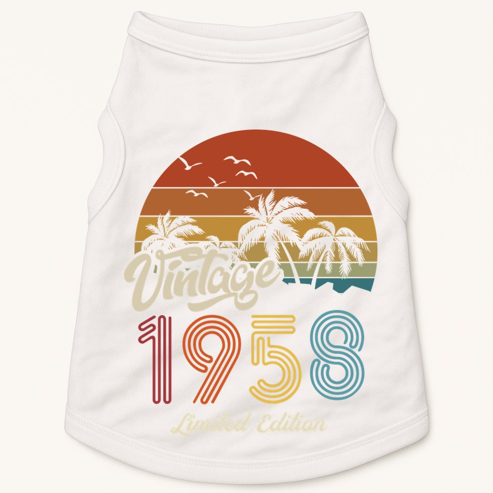 65th Birthday Vintage Limited Edition 1958 Doggie Tank