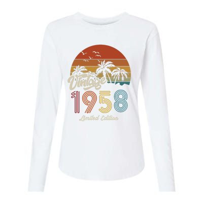 65th Birthday Vintage Limited Edition 1958 Womens Cotton Relaxed Long Sleeve T-Shirt