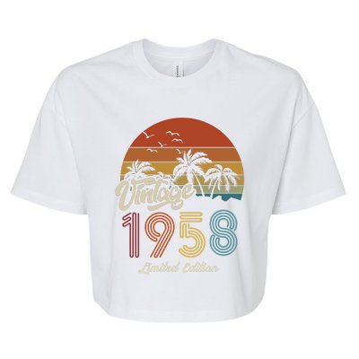 65th Birthday Vintage Limited Edition 1958 Bella+Canvas Jersey Crop Tee