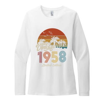 65th Birthday Vintage Limited Edition 1958 Womens CVC Long Sleeve Shirt