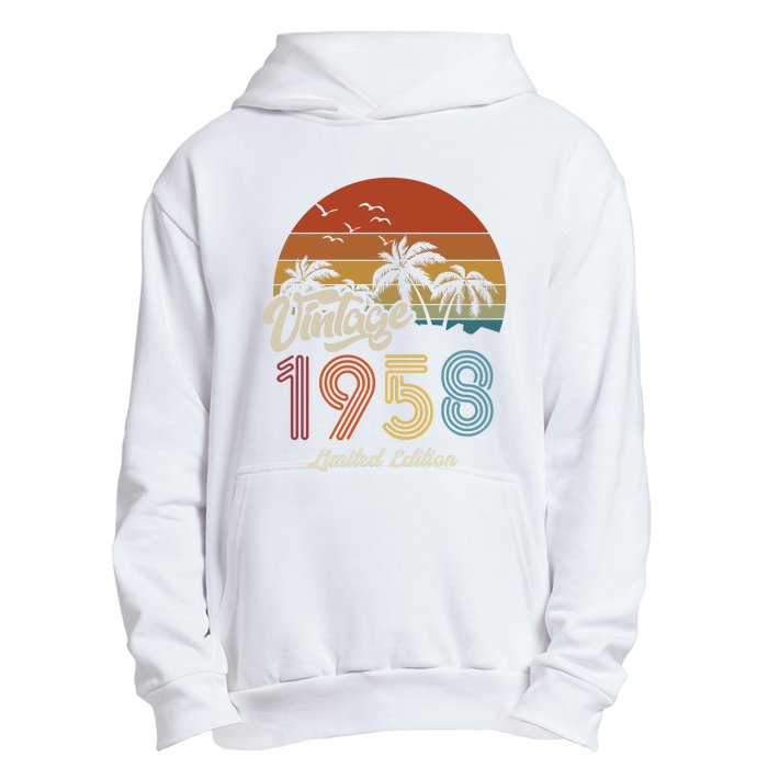 65th Birthday Vintage Limited Edition 1958 Urban Pullover Hoodie