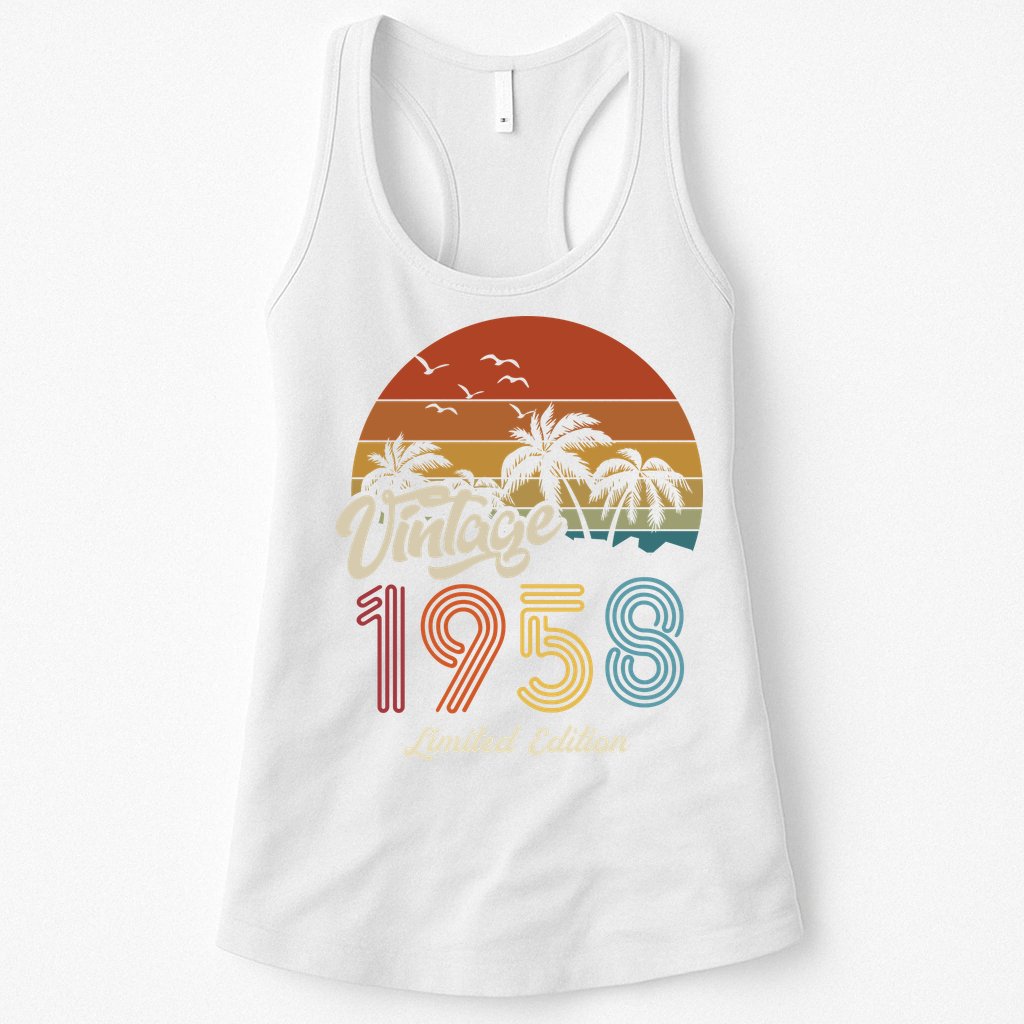 65th Birthday Vintage Limited Edition 1958 Womens Tank Top