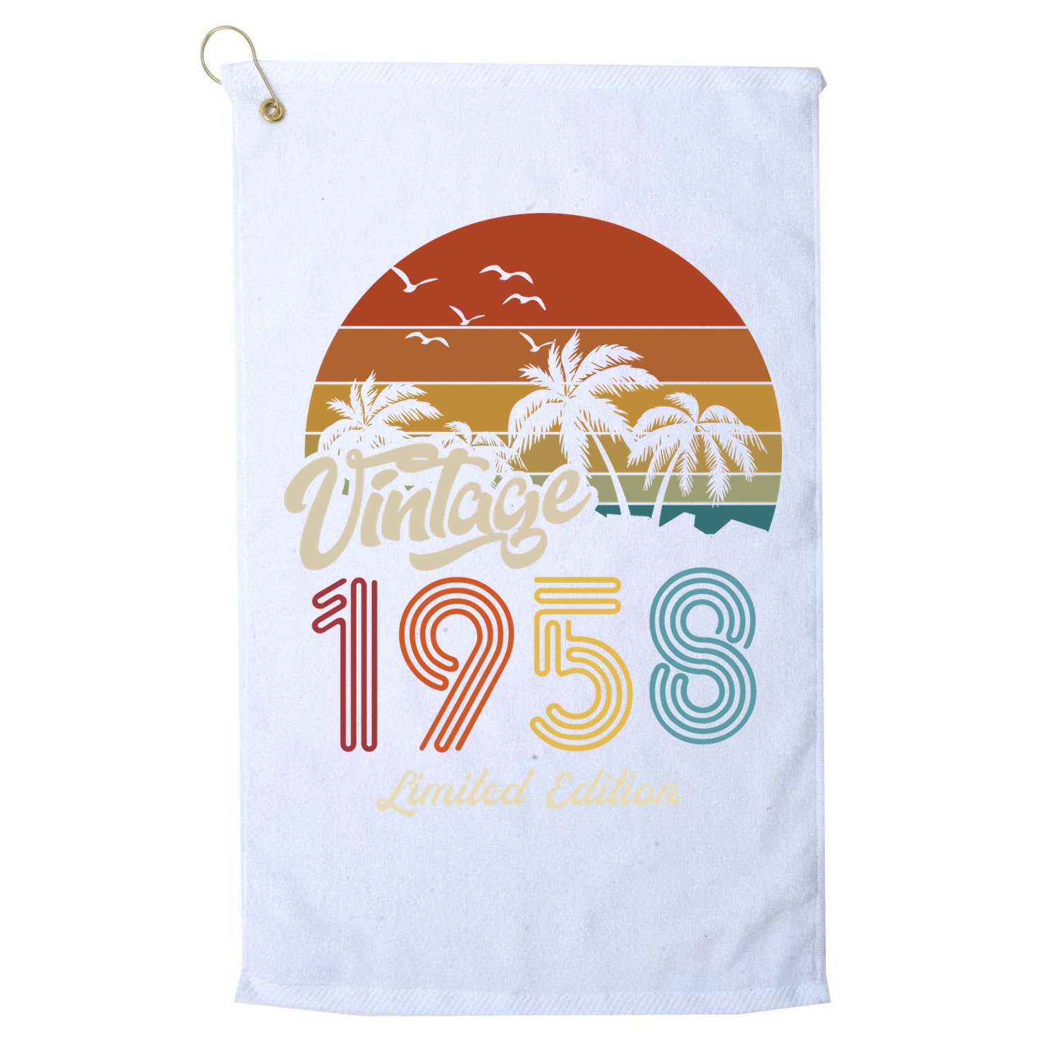 65th Birthday Vintage Limited Edition 1958 Golf Towel