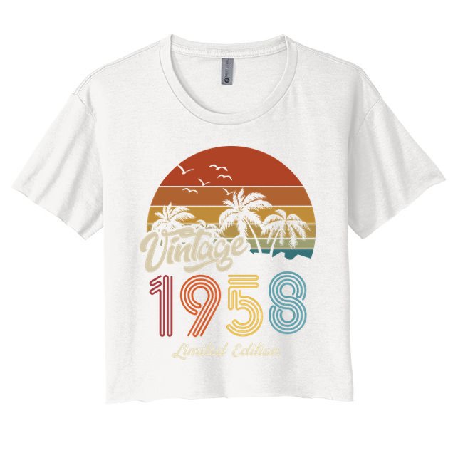 65th Birthday Vintage Limited Edition 1958 Crop Top