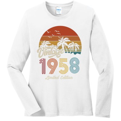 65th Birthday Vintage Limited Edition 1958 Ladies Long Sleeve Shirt