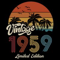 64th Birthday Vintage Limited Edition 1959 Womens Tank Top