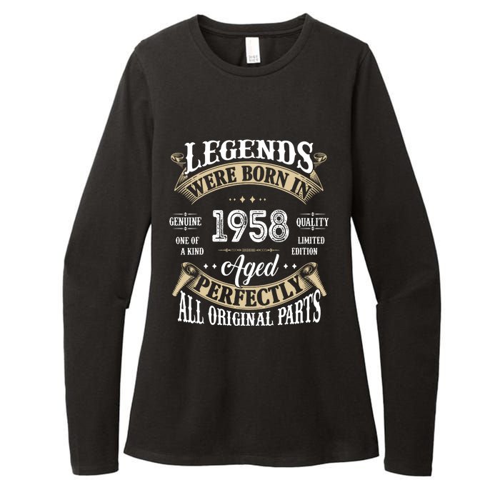 64th Birthday Vintage Legends Born In 1958 Womens CVC Long Sleeve Shirt