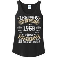 64th Birthday Vintage Legends Born In 1958 Ladies Essential Tank