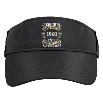 62th Birthday Vintage Legends Born In 1960 Adult Drive Performance Visor
