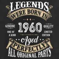 62th Birthday Vintage Legends Born In 1960 Hat
