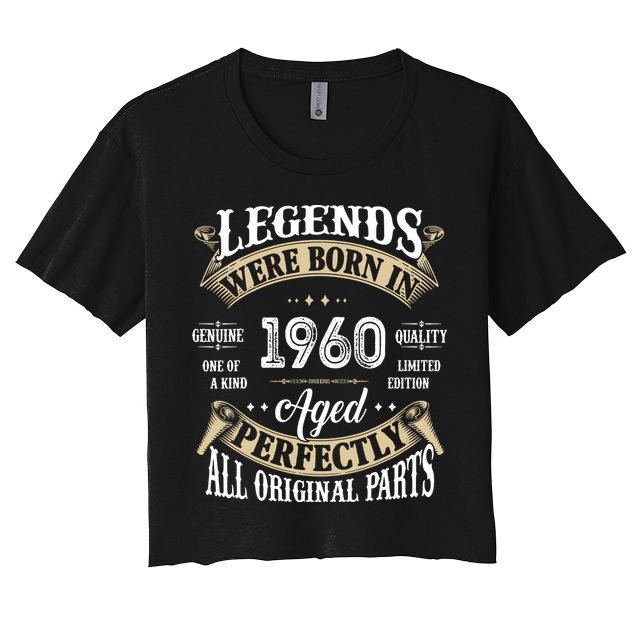 62th Birthday Vintage Legends Born In 1960 Crop Top