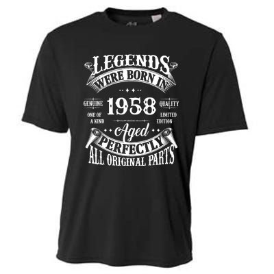 67th Birthday Vintage Legends Born In 1958 67 Years Old Cooling Performance Crew T-Shirt