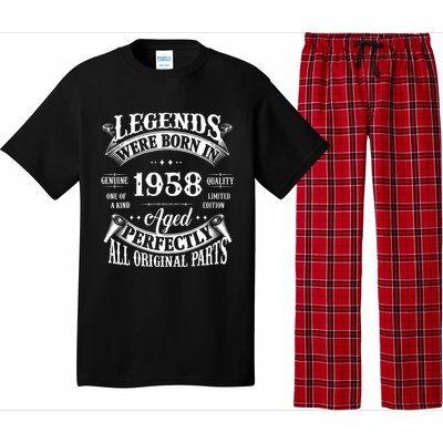 67th Birthday Vintage Legends Born In 1958 67 Years Old Pajama Set