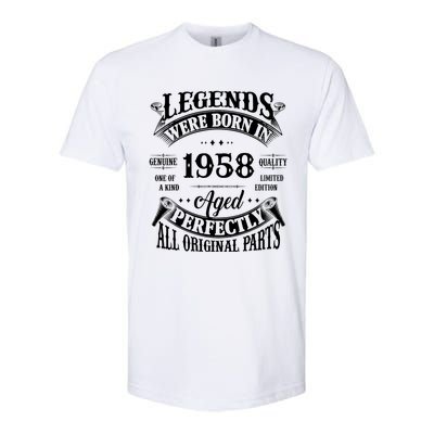 67th Birthday Vintage Legends Born In 1958 67 Years Old Softstyle CVC T-Shirt