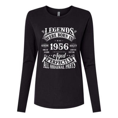 68th Birthday Vintage Legends Born In 1956 68 Years Old Womens Cotton Relaxed Long Sleeve T-Shirt