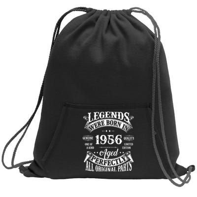 68th Birthday Vintage Legends Born In 1956 68 Years Old Sweatshirt Cinch Pack Bag