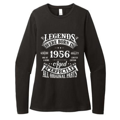 68th Birthday Vintage Legends Born In 1956 68 Years Old Womens CVC Long Sleeve Shirt