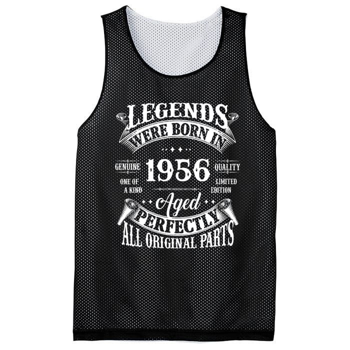 68th Birthday Vintage Legends Born In 1956 68 Years Old Mesh Reversible Basketball Jersey Tank