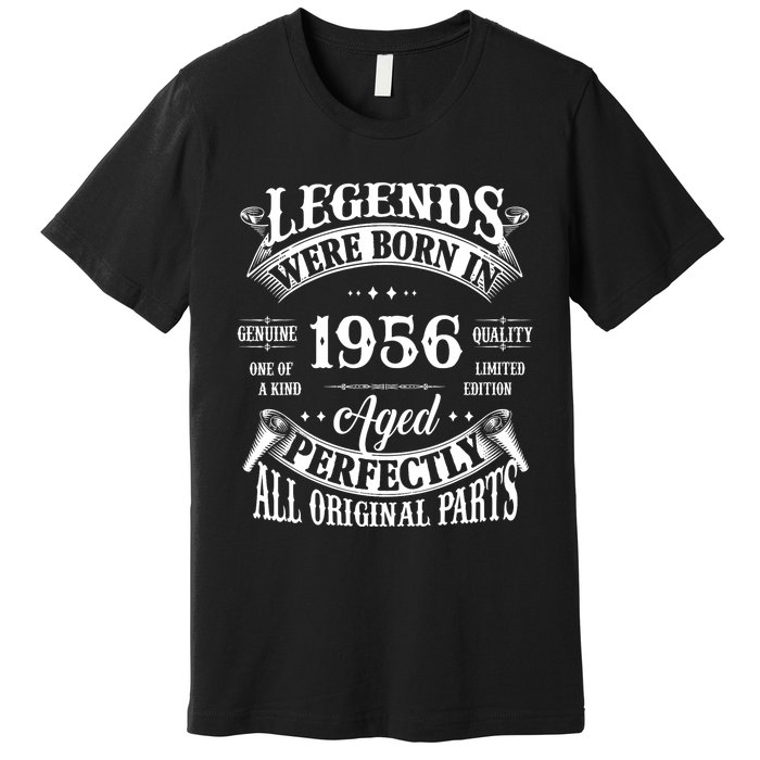 68th Birthday Vintage Legends Born In 1956 68 Years Old Premium T-Shirt