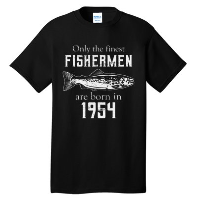 67th Birthday Vintage 1954 Fishing Fisherman 67 Year Old Tall T-Shirt