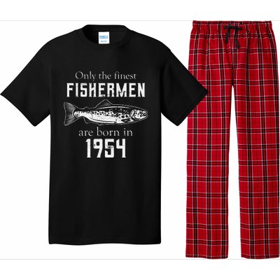 67th Birthday Vintage 1954 Fishing Fisherman 67 Year Old Pajama Set