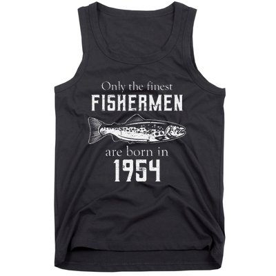 67th Birthday Vintage 1954 Fishing Fisherman 67 Year Old Tank Top