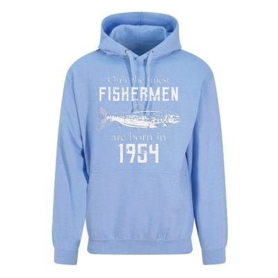 67th Birthday Vintage 1954 Fishing Fisherman 67 Year Old Unisex Surf Hoodie