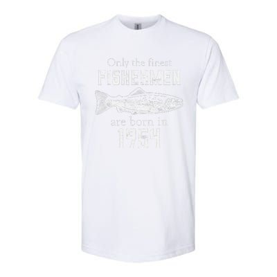 67th Birthday Vintage 1954 Fishing Fisherman 67 Year Old Softstyle CVC T-Shirt