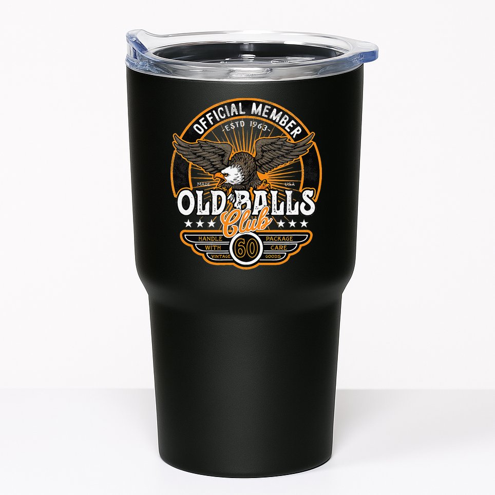 60th Birthday Vintage 1963 Old Balls Club 60 For's 60th Tumbler