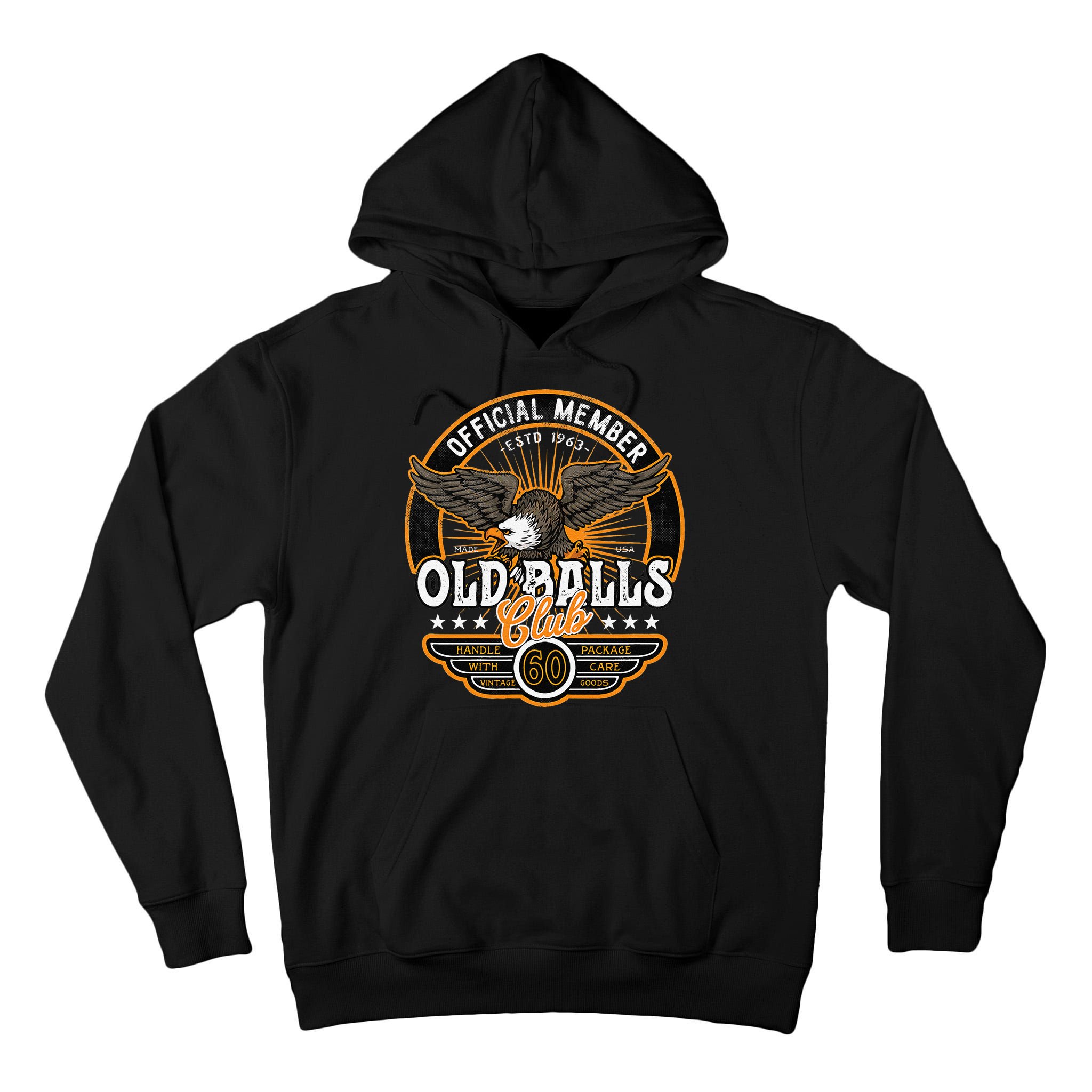 60th Birthday Vintage 1963 Old Balls Club 60 For's 60th Tall Hoodie