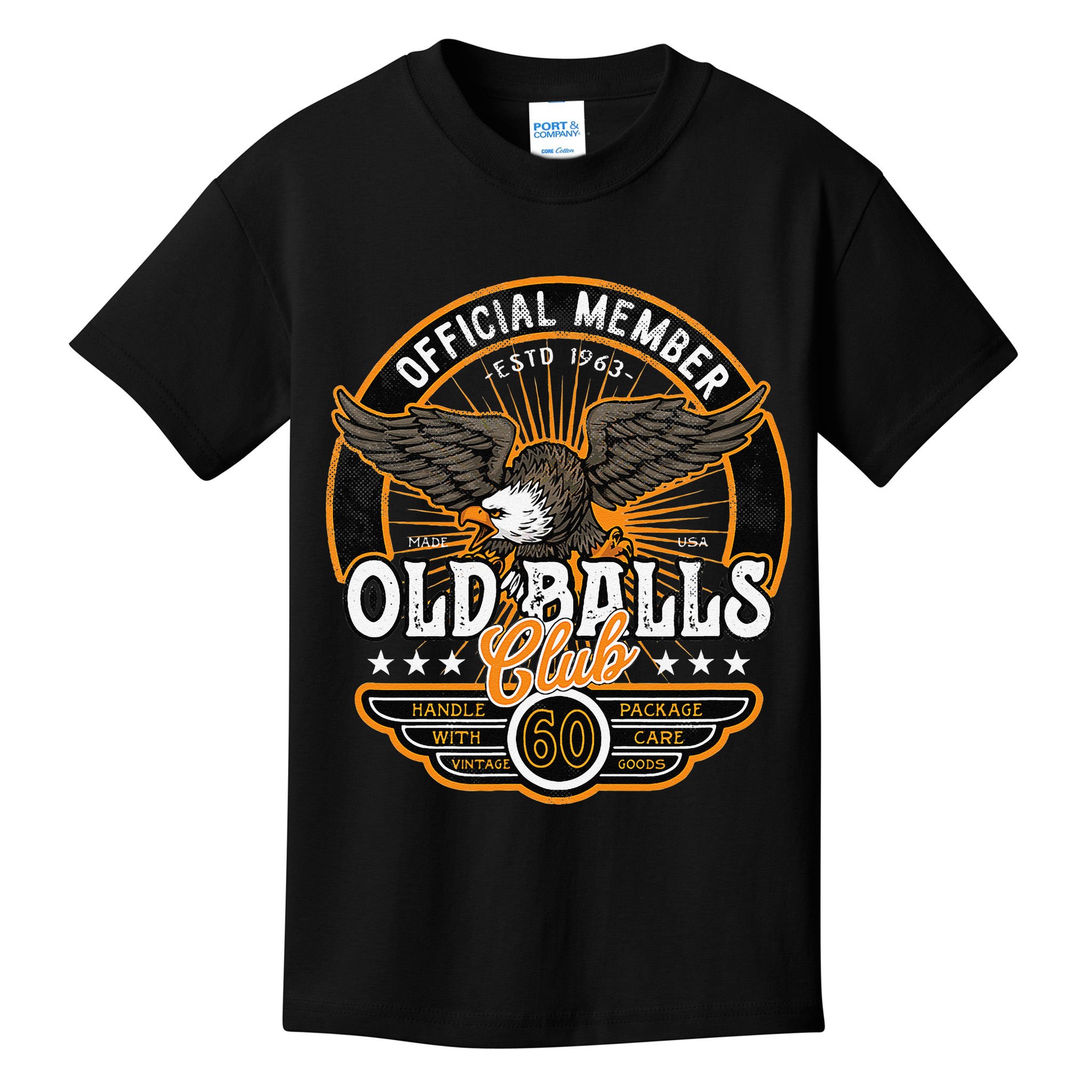60th Birthday Vintage 1963 Old Balls Club 60 For's 60th Kids T-Shirt