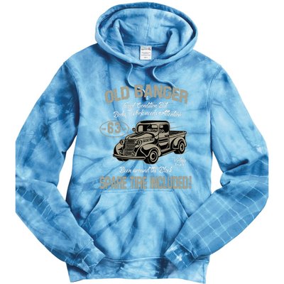 63rd Birthday Vintage Old Banger 63 Years Old Tie Dye Hoodie