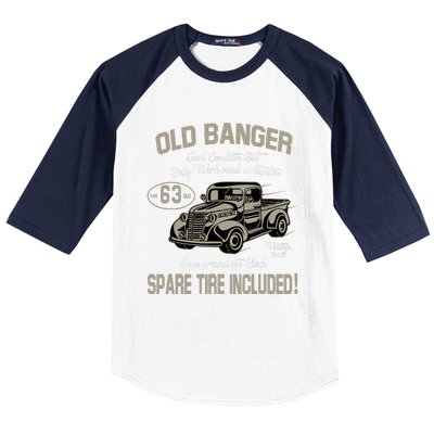 63rd Birthday Vintage Old Banger 63 Years Old Baseball Sleeve Shirt