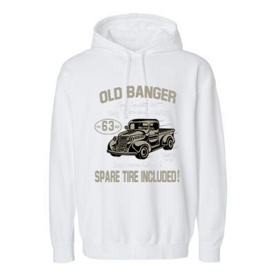 63rd Birthday Vintage Old Banger 63 Years Old Garment-Dyed Fleece Hoodie