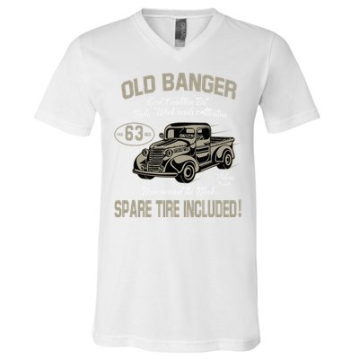 63rd Birthday Vintage Old Banger 63 Years Old V-Neck T-Shirt