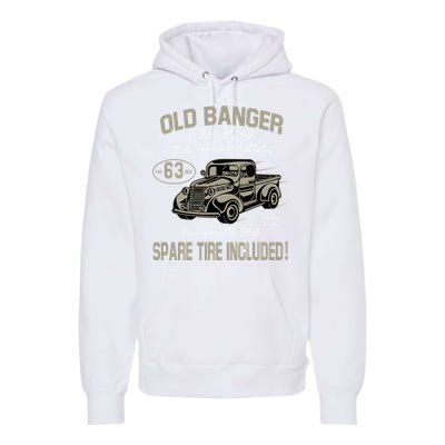 63rd Birthday Vintage Old Banger 63 Years Old Premium Hoodie